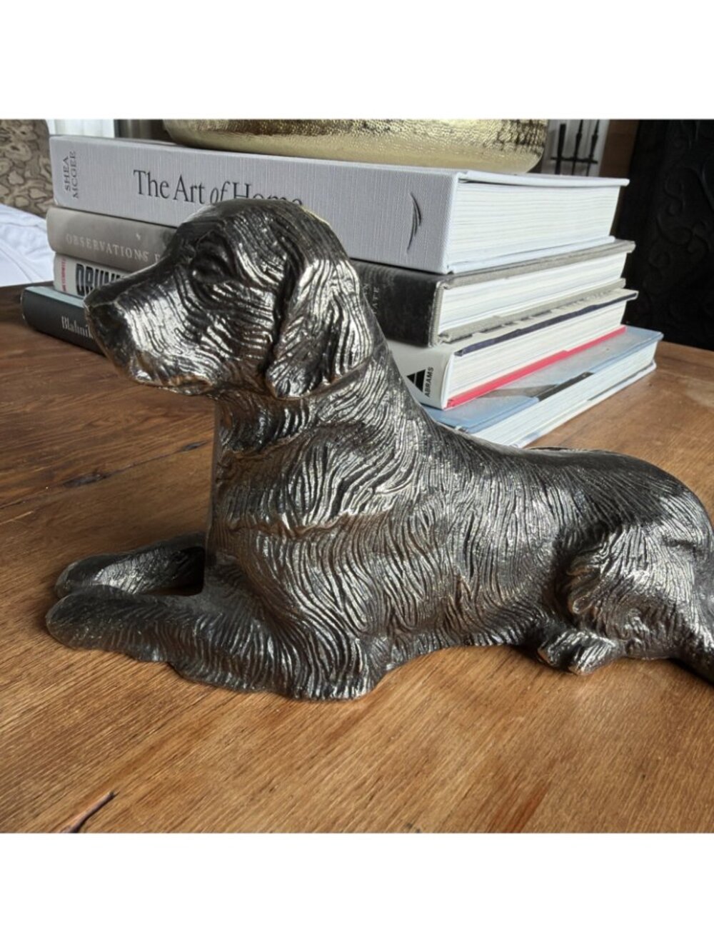 Metal Dog statue sculpture figurine Retriever - Picture 3 of 8
